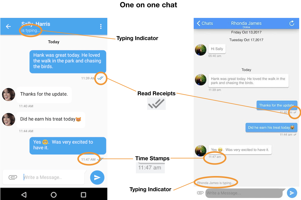one on one chat UI